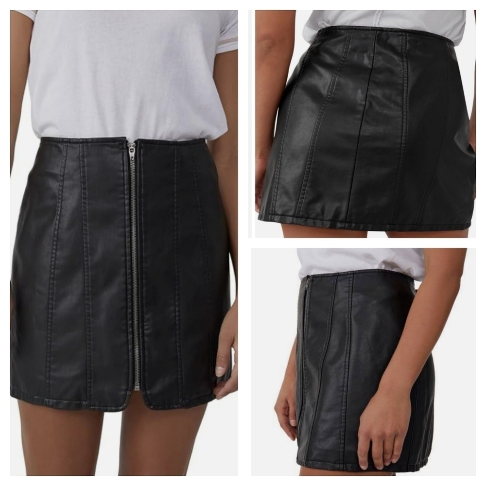 Free People Faux Mini Skirt